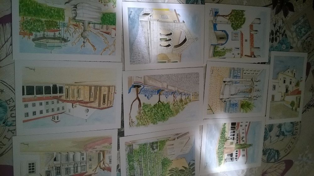 Watercolors by J. Ribeiro de Abreu