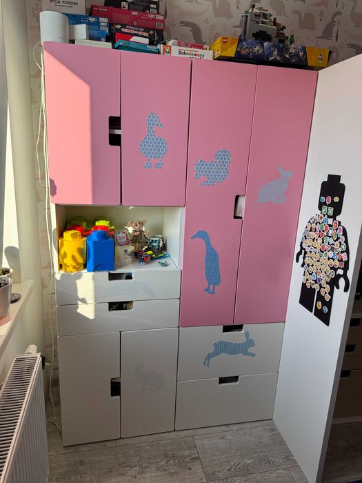 2x SMÅSTAD Szafa, biały/różowy, 60x49x192 cm