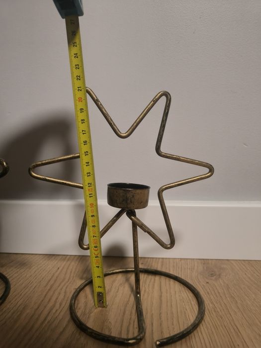 Zestaw 3 metalowych świeczników