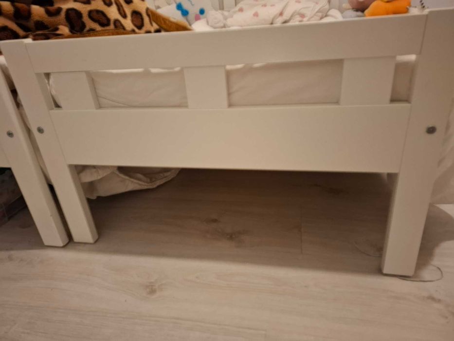 KRITTER Estrutura cama c/estrado ripas, branco, 70×160 cm