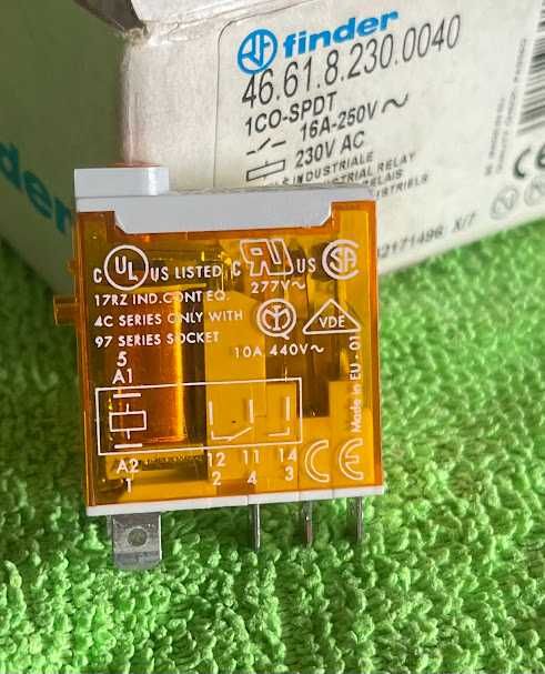 Mini Relé Industrial Finder 46.61 230V AC 16A (Ref. 46.61.8.230.0040)