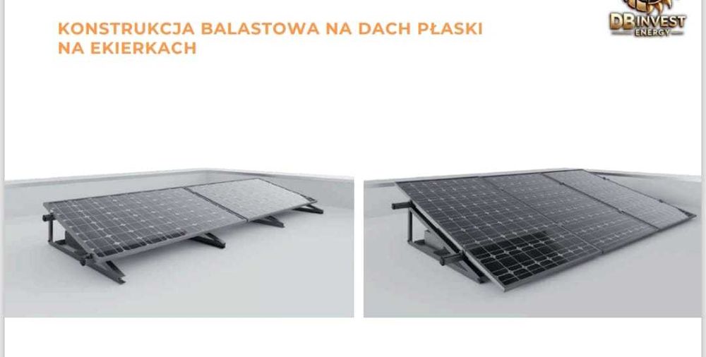 Konstrukcje dachowe PV typy blachodachówka trapez Vario balast