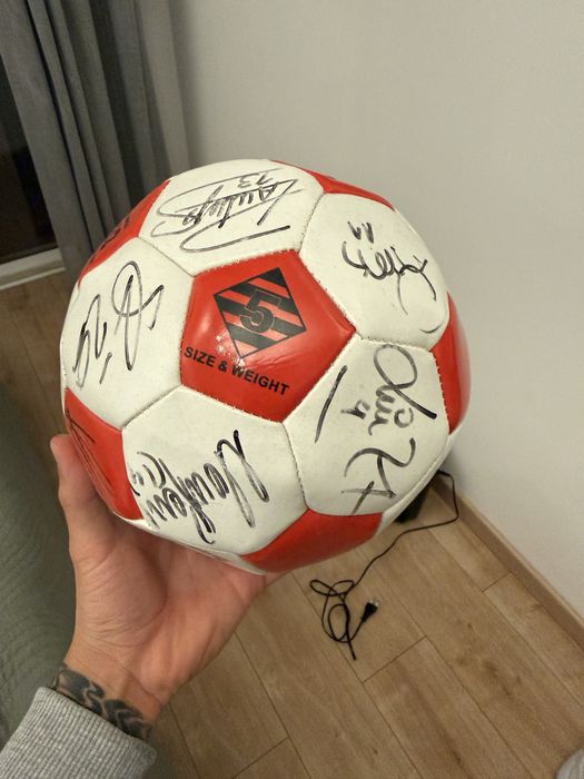 Bola SL Benfica autografada – era Jorge Jesus, Luisão, Gaitán e Salvio