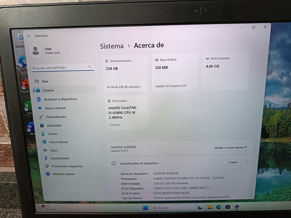 Dell Latitude E5570 core i5 SSD 256gb RAM 4gb DDR4