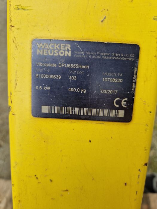 Zagęszczarka rewersyjna Wacker Neuson DPU 6555 HECH