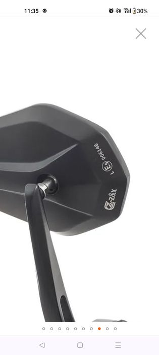 Espelhos retrovisores de punho para mota.