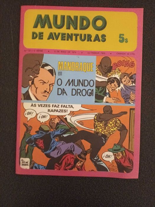Lote 4 revista Major Alvega, Fantasma, Mosquito, Mundo de Aventuras.
