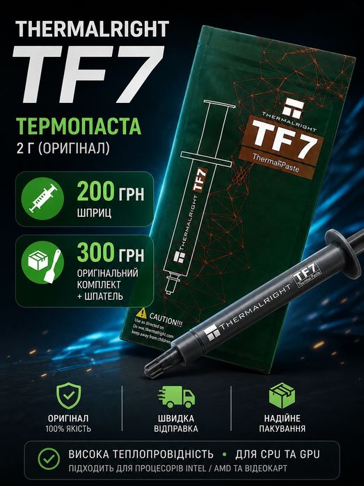 Термопаста THERMALRIGHT TF7 шприц 2г 12.8 Вт/мК