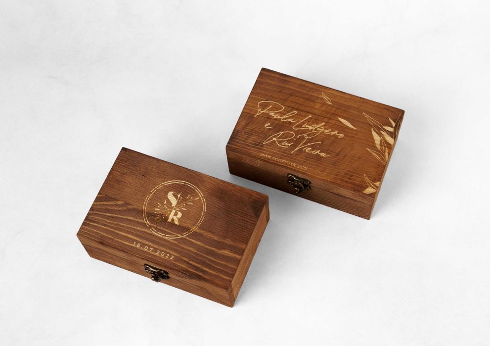 Caixa de alianças - Perfeita para transportar as alianças de casamento