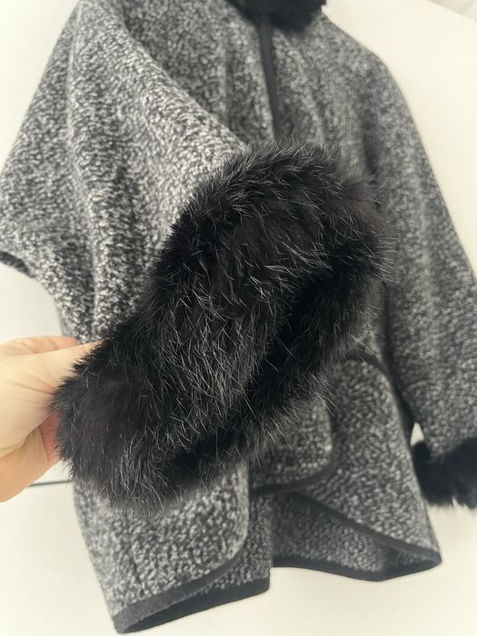 Płaszcz przejściowy ponczo peleryna na jesień