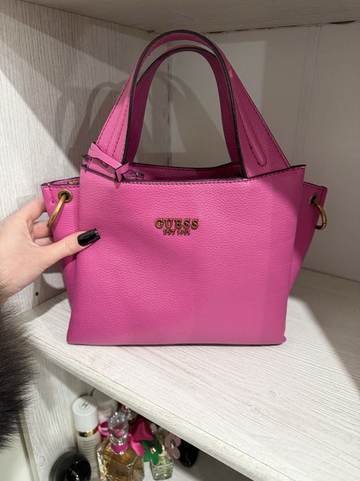 Сумка гесс guess оригінал рожева малинова фуксія