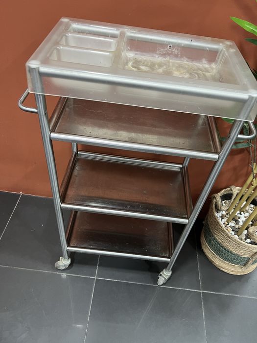 Carrinho Auxiliar IKEA Aço Inoxidável com Rodas