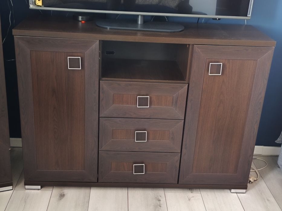 Komoda+witryna+półka/zestaw/komplet