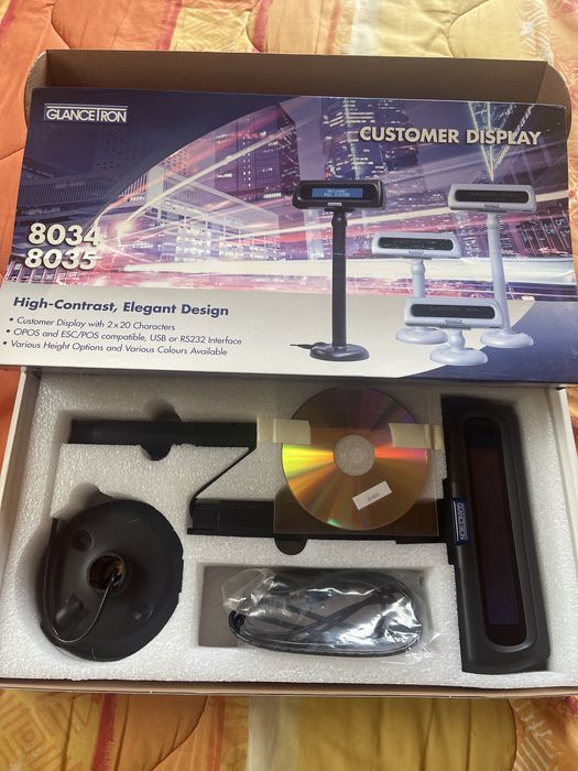 Display de cliente Glancetron 8035 novo