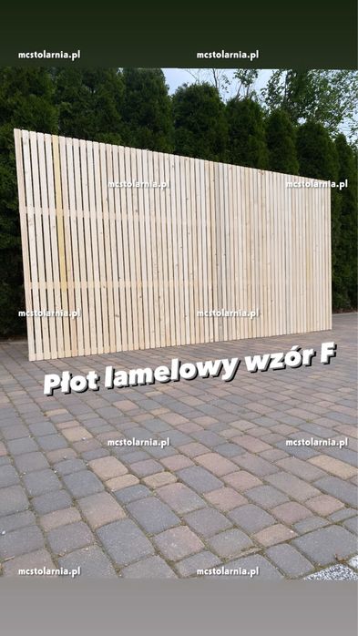 Pergola płot lamelowy ogrodzenie drewniane donica