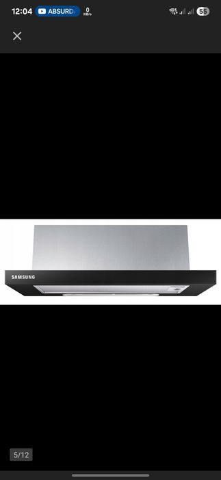 Nowy Okap teleskopowy Samsung NK24M1030IB | 392m3/h | 71dB |