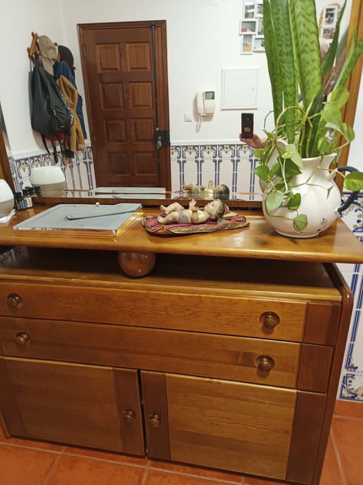 Conjunto sapateira com espelho