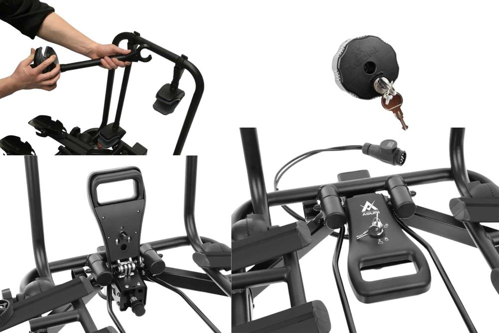 Aguri Active Bike Pro 3 Black Platforma rowerowa na hak na 3 rowery, dobry, solidny bagażnik.możliwośc dołączenia dostawki na 4 rower