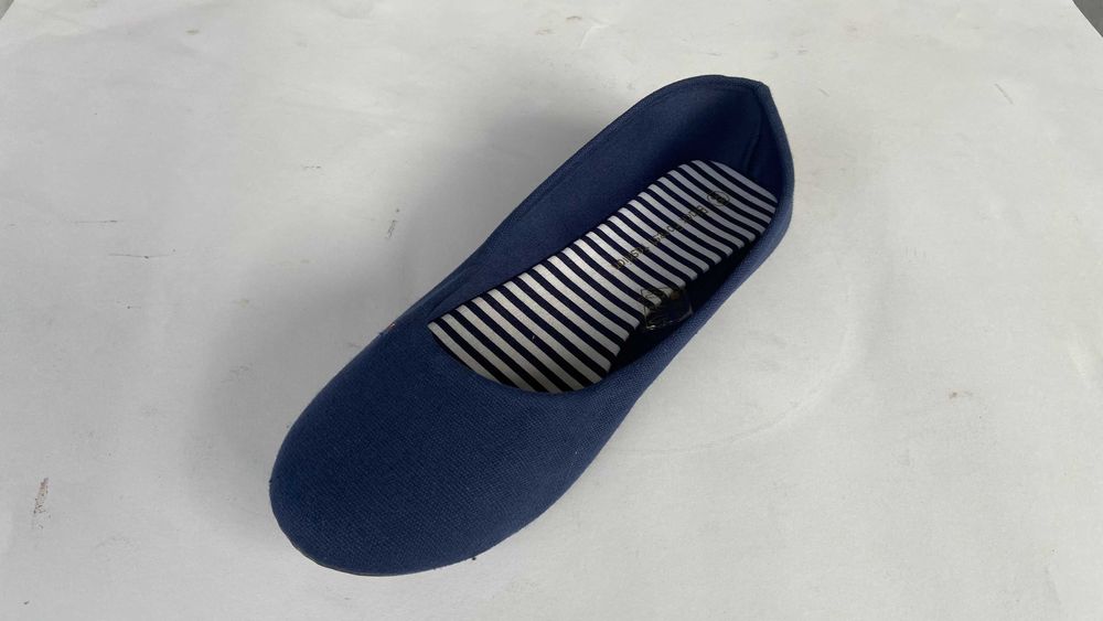 Granatowe materiałowe baleriny rozm.37 (T140)