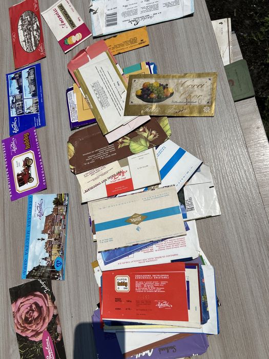 Stare papierki po czeklladach