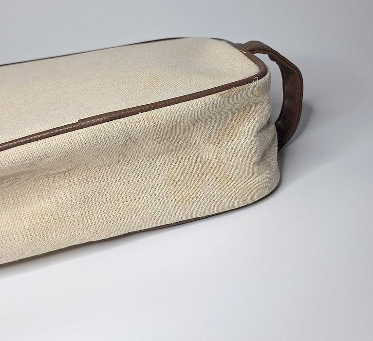 Kosmetyczka płócienna beżowa 27x16cm nowa