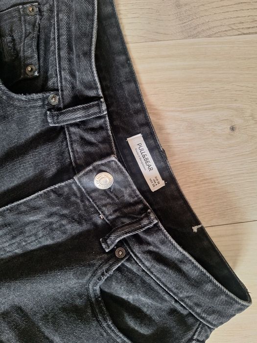 Pull&bear spodnie czarne mom fit 36