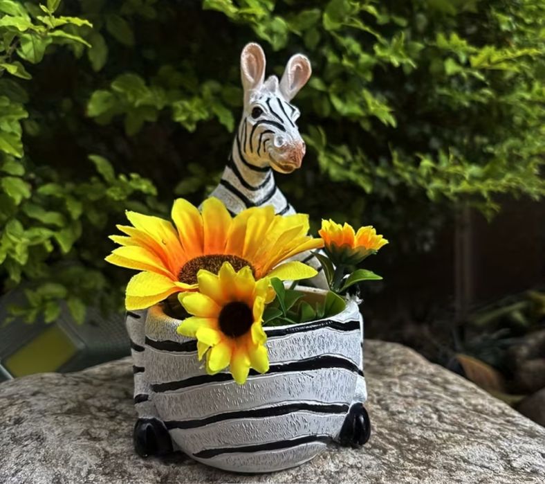 Кашпо горщик під вазон квіти зебра