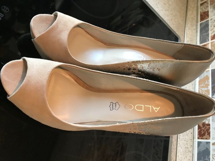 Замшевые туфли на каблуке ALDO 37 размера