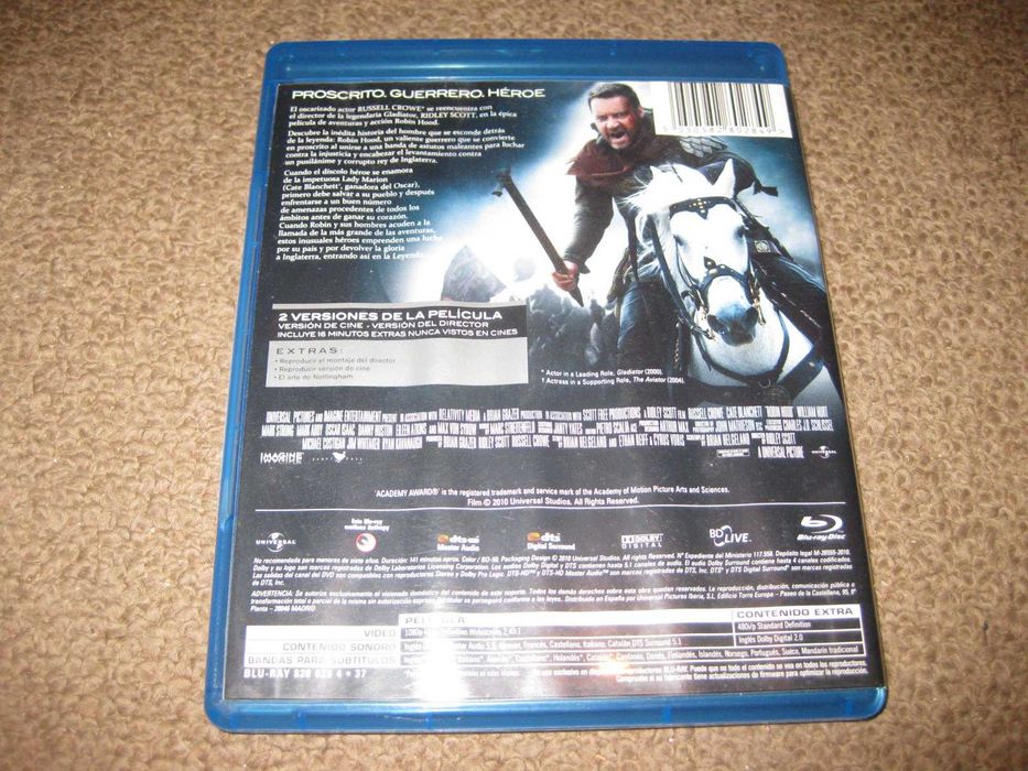 Blu-Ray "Robin Hood" com Russell Crowe