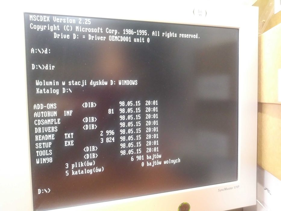 Komputer PC Pentuim II 233Mhz Sprawny Intel Slot 1 64MB RAM CD