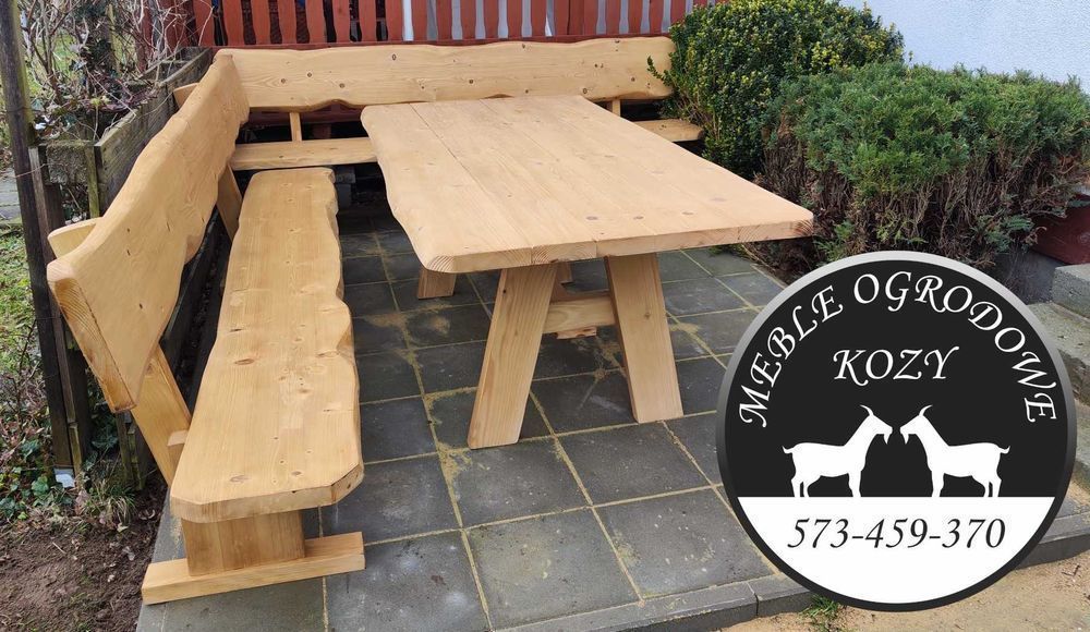 CENY DO KOŃCA LUTEGO Meble ogrodowe drewniane góralskie Lite drewno