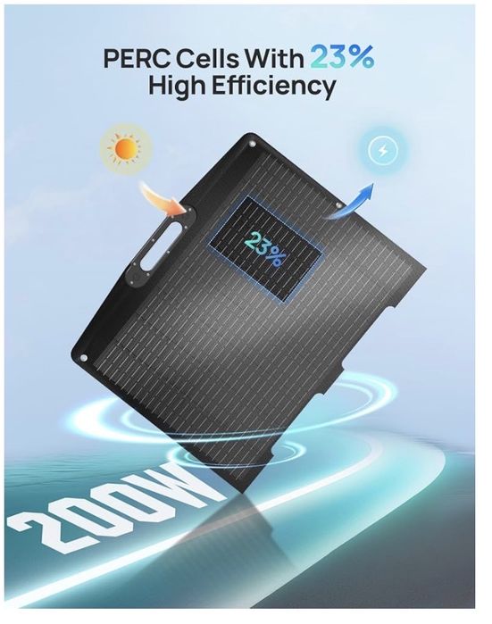 ECO-WORTHY przenośny Panel słoneczny 200W składany XT60