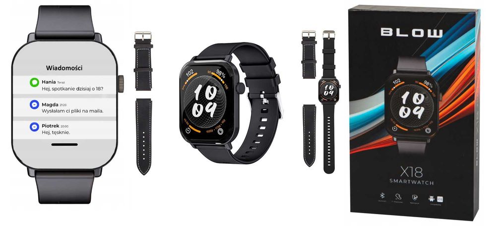 Smartwatch Zegarek PL Menu Wodoodporny Sport Pomiary Rozmowy n PREZENT
