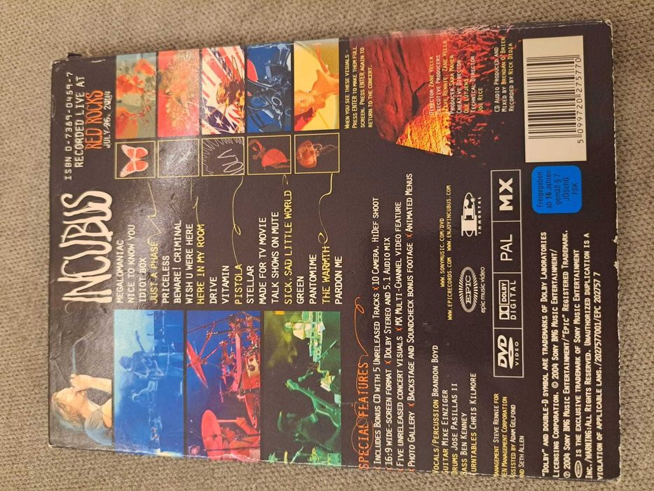 DVD + CD "Incubus - Alive at Red  Rocks"