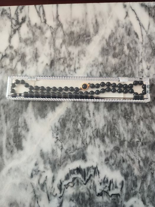 Lindo Colar de Pérolas Negras