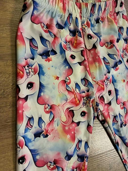 piękne spodenki w jednorożce dla dziewczynki