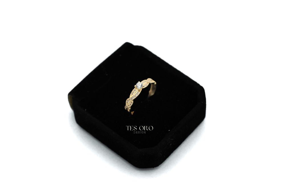 Złoty Pierścionek z Cyrkoniami | 13 | Próba Złota 585