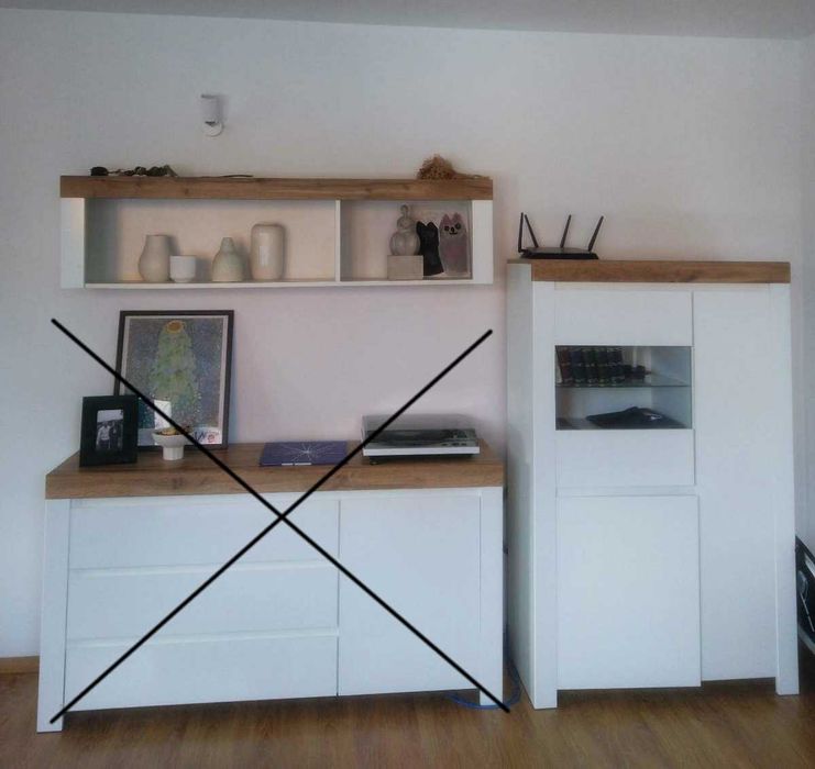 Witryna oraz półka wisząca Holten BRW