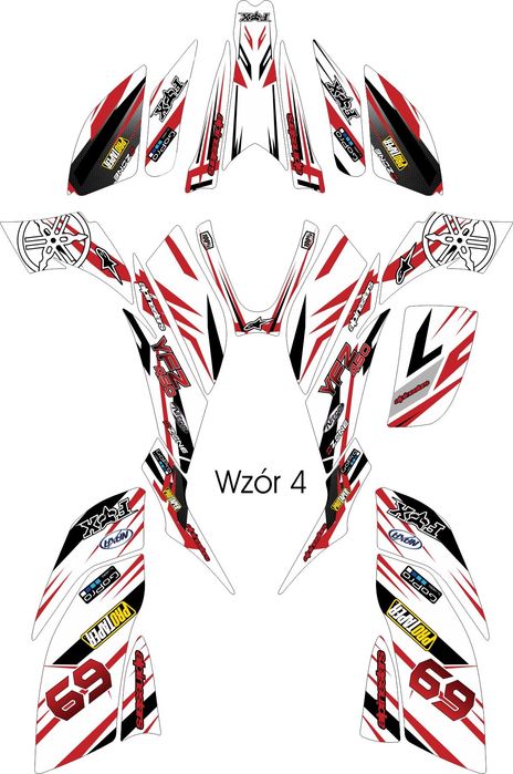 NAKLEJKI Yamaha YFZ 450 okleina 2008