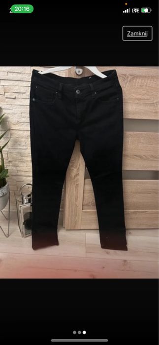 Spodnie czarne dzinsy Levis 50zl