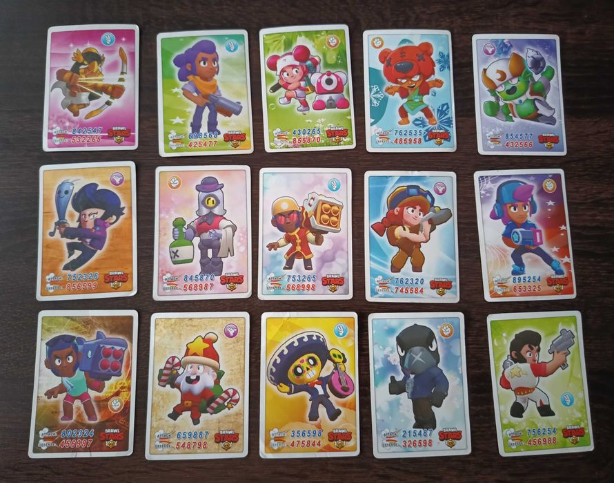 karty Brawl Stars 15 sztuk