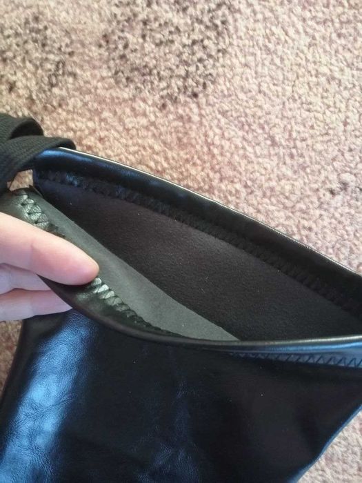 Шкіряні Ботфорти Туфлі-Чулки Сапоги Лаковая Кожа Чоботи Високі 42-43