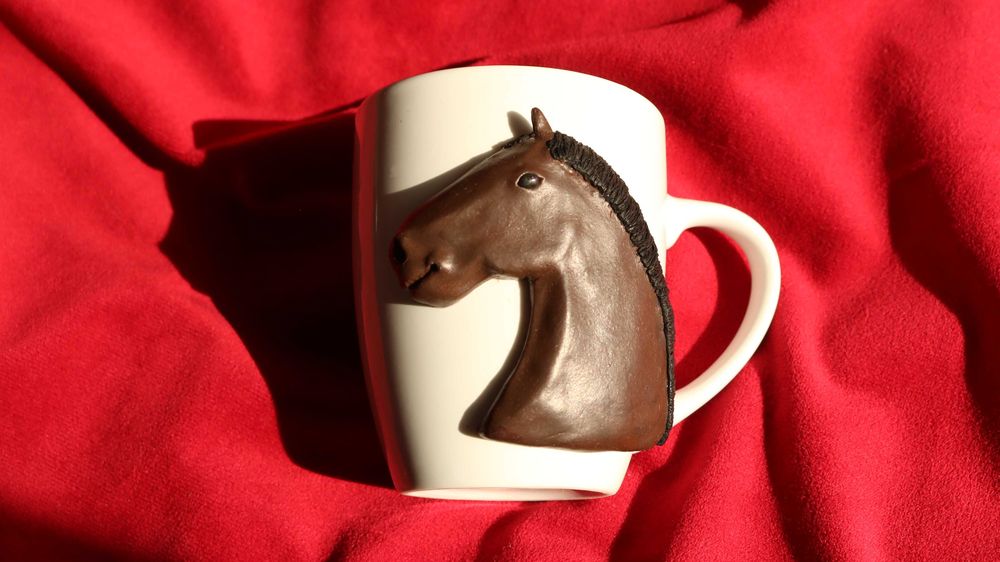 Gniady koń, kubek 3D