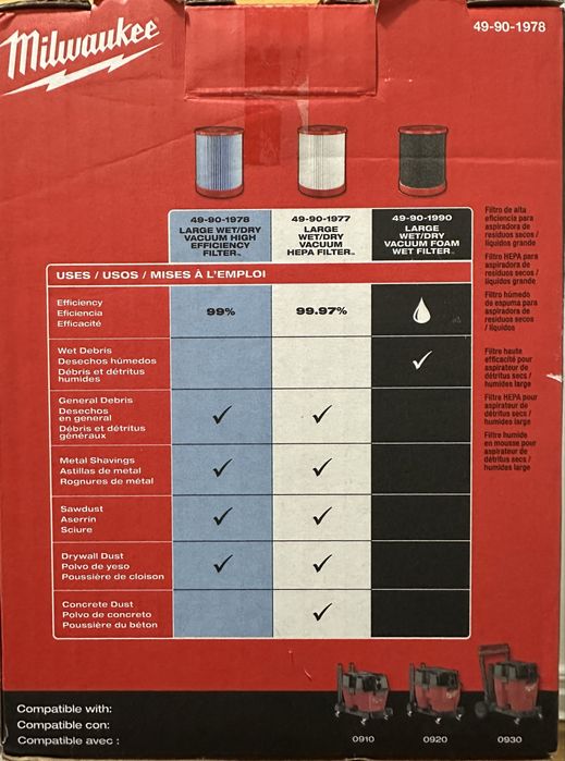 Milwaukee фільтр (49-90-1978)