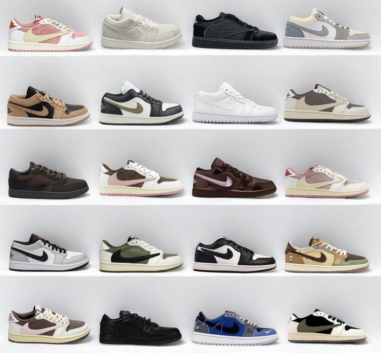 р36-45 Кросівки Nike Air Jordan 1 Retro Low Travis Scott