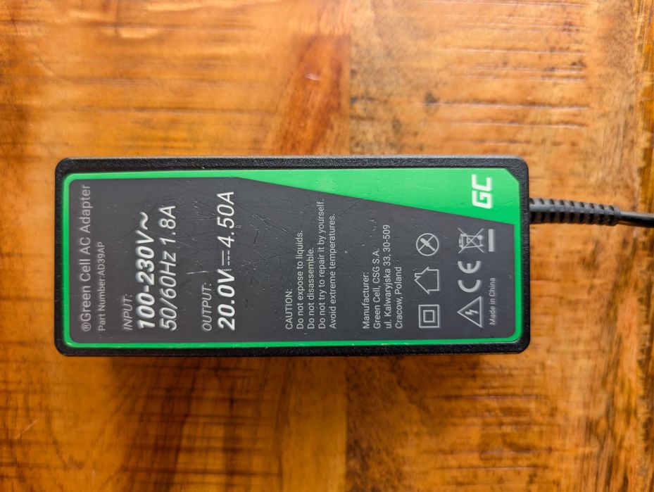 Zasilacze do Thinkpadów (Lenovo "slim tip") marki Lenovo i Green Cell