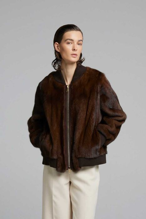 Норковая шуба куртка Saga Furs Италия бомбер норковый осень 2026 Хит