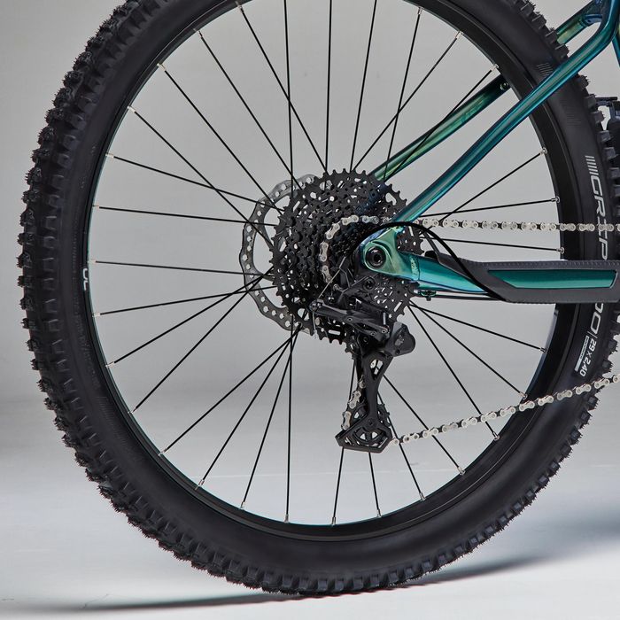 Bicicleta BTT elétrica semirrígida 29" E-EXPL 700 Verde