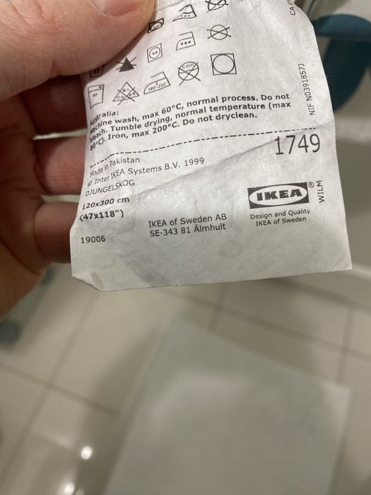 Ikea zasłona do pokoju dziecięcego 120x 300cm