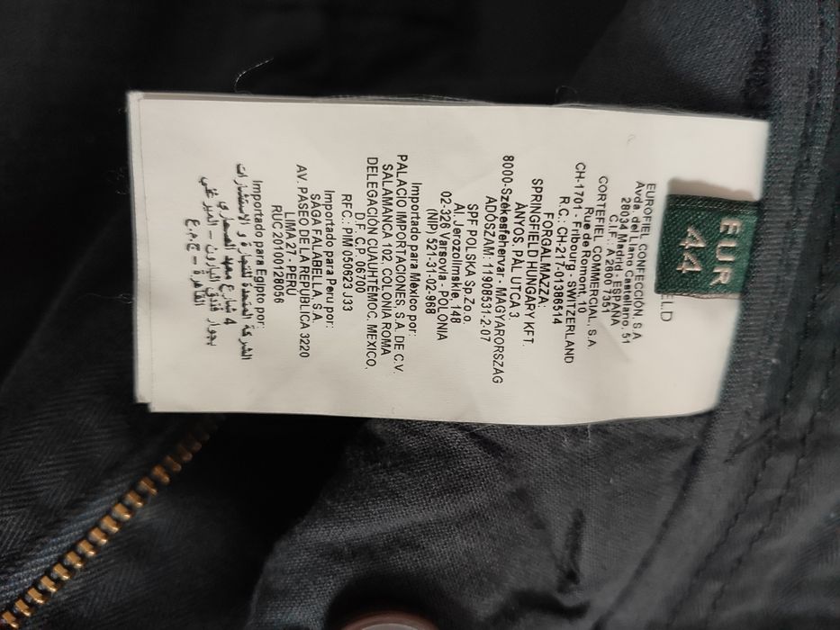 Męskie spodnie_Bedford Chinos Springfield_rozm. 44